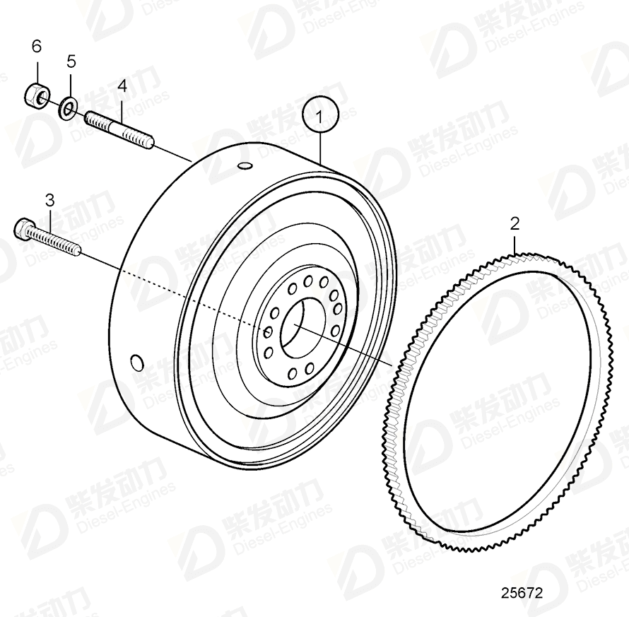 VOLVO Flywheel 21665049 Drawing